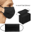 Black Disposable Face Masks 3-Layer Breathable 100 pcs 1