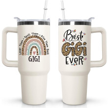 Gigi tumbler vacuum insulated 40 oz with handle lid and