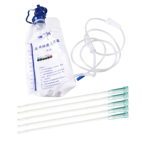 Enema Bag Reusable 1200ml with Flow Control Hose and 10
