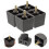 Plastic Furniture Legs Black Square 4 Pcs 1