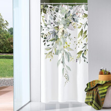 Shower Curtain Sage Green Floral 36x72 in
