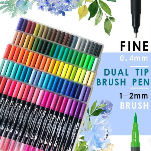 Set de pixuri acuarelă cu vârf dublu, 36 de culori 2
