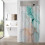 Shower Curtain Abstract Grey Teal Marble 36x72 1