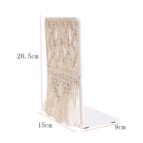 Bookends rural decorative cotton rope book holder 1