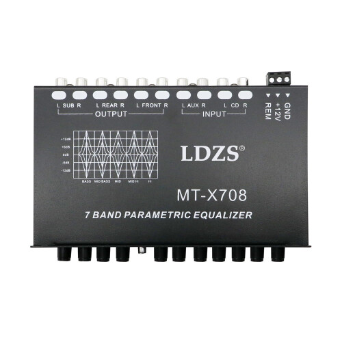 Meterk 7-band car audio equalizer with parametric tuning 1