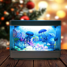 Artificial Aquarium Lamp with Moving Fish Mini Tank