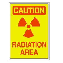 Radiation Caution Sign Aluminum 8 x 12 inch