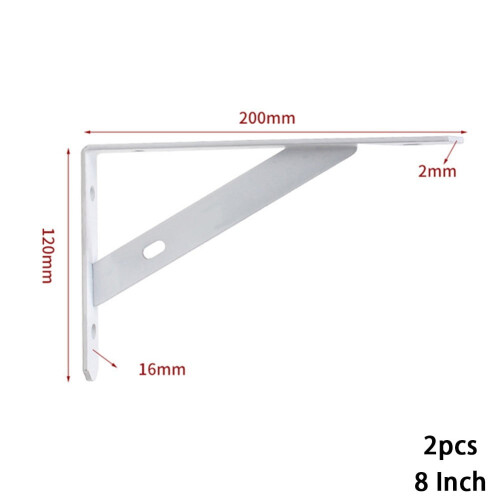 Gerich L-shaped metal shelf brackets white 2 pcs