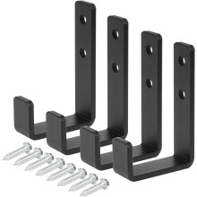 Innovire Steel J Hooks Black 4 Pcs 220 lb Load Capacity
