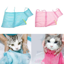 Cat bathing bag anti-bite scratch adjustable shower net