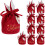 Red Bunny Ear Flannel Gift Bags 10 pcs 1