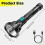 MDHAND LED Flashlight 90000 Lumens 3 Modes IPX6 Waterproof 3