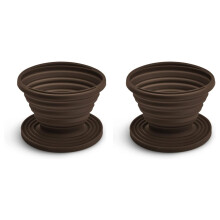Collapsible Silicone Coffee Brewing Cone Size 2 Set of 2