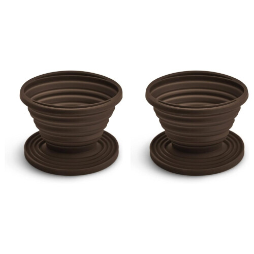 Collapsible Silicone Coffee Brewing Cone Size 2 Set of 2