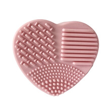 Nettoyeur de pinceaux à paupières, bol en silicone en forme de cœur, 1 pièce