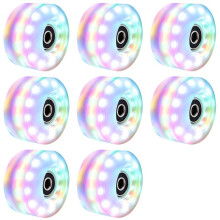 8 Roue de Patin à Roulettes Lumineuse 58 mm X 32 mm pour Skateboard Quadruple Roues Lumineuses Colorées