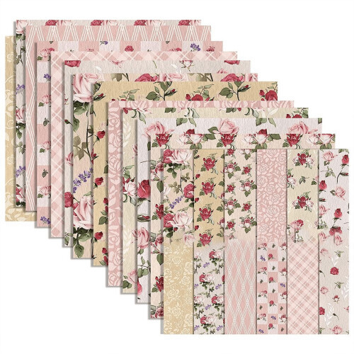 Cartolina floral aquarelada dupla face 12x12 polegadas 24 1