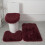 Bathroom Rug Set Microfiber Non-Slip3-Piece 1