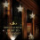 Outdoor Christmas Star Light Warm White LED Lantern Silver 2