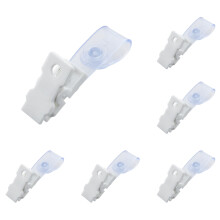 Suport card de identitate din plastic, curea pentru insignă, albă, transparentă, 120 buc.