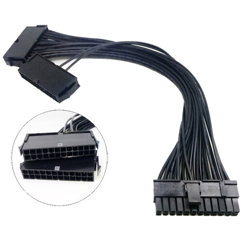 WIQUOKETT ATX PSU Adapter Cable 24-pin 2