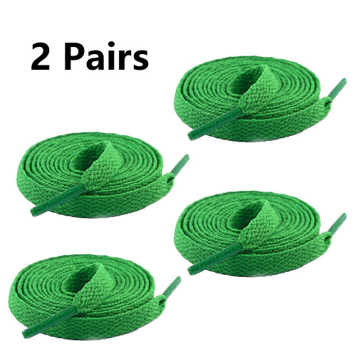 Flat shoelaces for athletic sneakers and boots 2 pair