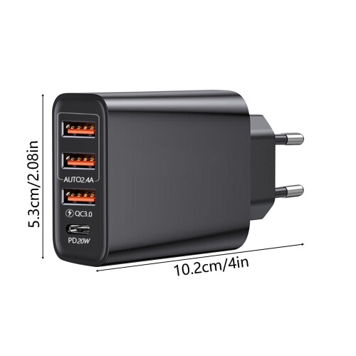 JINGXI USB travel power adapter with EU plug 1