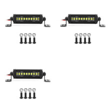 3X Lampe de Toit de Voiture RC 24 36 Barre Lumineuse LED pour 1/10 RC Crawler Axial SCX10 90046/47 SCX24 D90 TRX4 Body, E