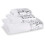 Sinatra bathroom towel set white 3-piece 1