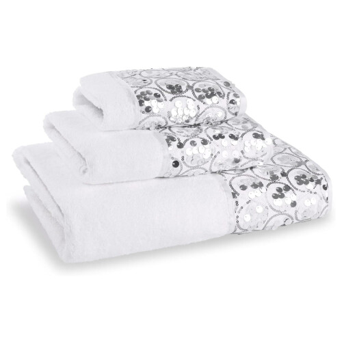 Sinatra bathroom towel set white 3-piece