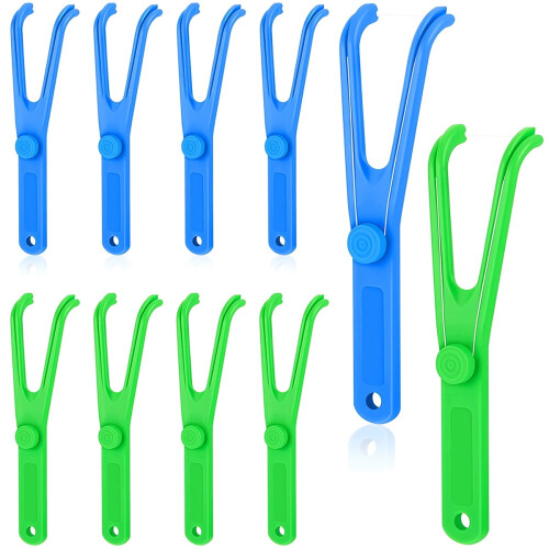 Y-Shaped Dental Floss Holder Reusable 10 pcs