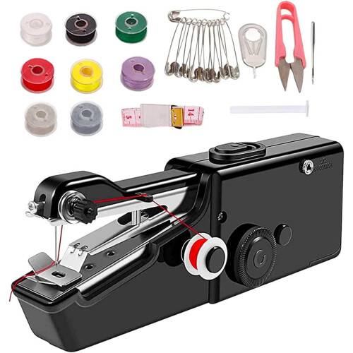 Handheld Sewing Machine Black Portable Electric Mini