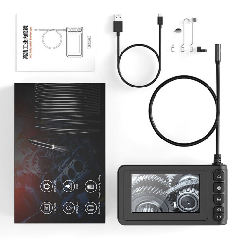 Industrial Borescope Camera with 4.3-inch LCD and 33-ft