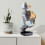 Abstract Statue Silence is Gold Resin Figurine Silver 6