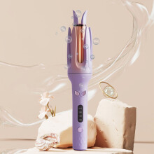 Automatic curling iron with 5 temperature settings and timer