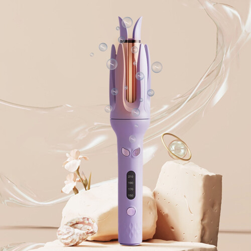 Automatic curling iron with 5 temperature settings and timer