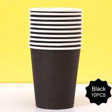 Vasos de papel negros para manualidades infantiles (10 unidades)