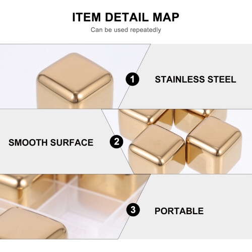 Stainless Steel Ice Cooling Cubes 2 Sets 1