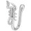 Nose Cuff Non-Piercing U-Shaped Rhinestone Fishtail Hoop 1
