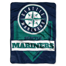 MLB Seattle Mariners Royal Plush Raschel Decke, Einheitsgröße, Multicolor