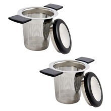 Bögrében főző teafőző, 18/8 rozsdamentes acél, 110 ml-es űrtartalom, 2 darabos készlet