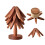 Wooden Trivets Set Walnut 5pcs 7.87 inch 1