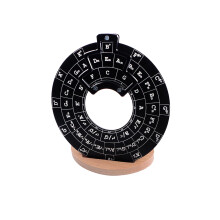Circle of Fifths Wheel Metal with Guitar Chord Chart and