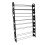 Shoe Rack Steel Plastic Adjustable 10-Tier Black Silver 4