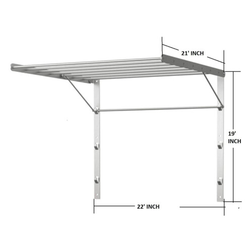 Wall Mounted Clothes Drying Rack Stainless Steel Adjustable