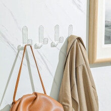 Washranp10Pcs Αυτοκόλλητοι Γάντζοι Τοίχου, Αδιάβροχη Διαφανής Ακρυλική Κρεμάστρα