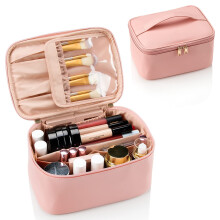 Make-uptas zwart, draagbare cosmetica-organizer met grote capaciteit