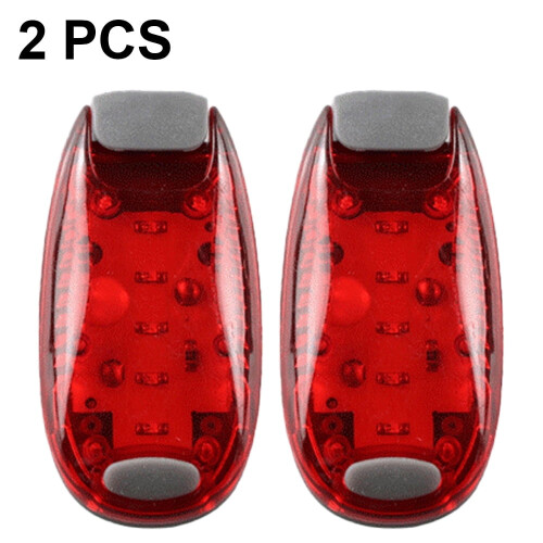 USB Rechargeable LED Safety Lights Red 2 Pack