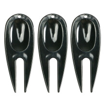 Golf divot reparatieset van roestvrij plastic, 3 stuks