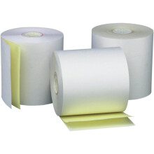 Papier pour imprimante de cuisine, tube rigide, deux plis, autocopiant